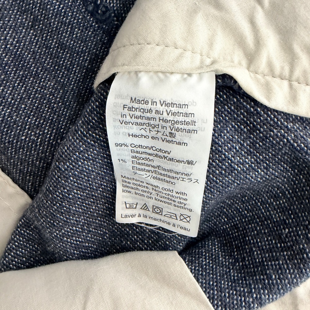J.Crew Flex Slim Chinos Mens Actual 36x32 Blue Textured Stretch Cotton FlatFront - Picture 5 of 8